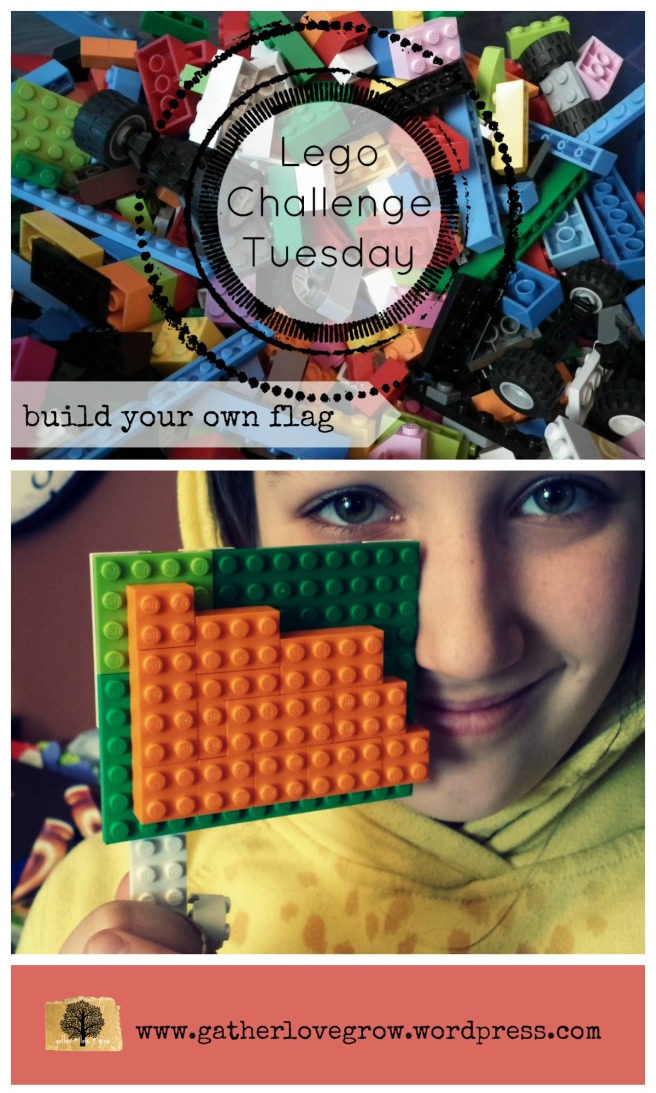 Lego Challenge Tuesday - build your own flag - gatherlovegrow